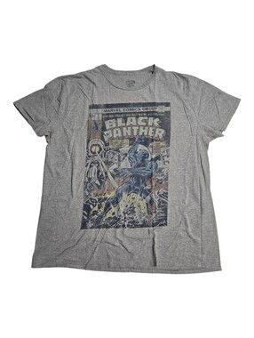 Marvel Comics Black Panther #2 Comic Cover Graphic Logo T Shirt Mens Gray XL